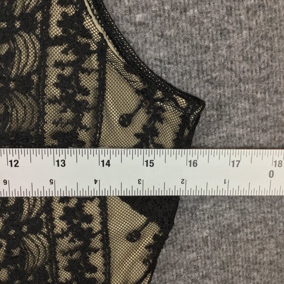 Pinky Lace Black and Beige Flapper Dress Sz S - Picture 4 of 8